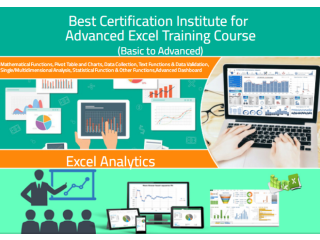 Advanced Excel Course in Nangloi, Delhi, Noida, Gurgaon, Free VBA & SQL Certification, Free Demo Classes, 100% Job Guarantee Program