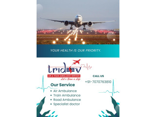 Go Outside With Tridev Air Ambulance Service in Patna For Treatment