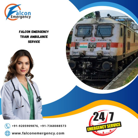 hire-life-care-falcon-emergency-train-ambulance-service-in-patna-with-picu-setup-big-0