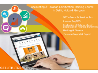 GST Certification Course in Delhi, 110050, SLA Accounting Institute, Taxation and Tally Prime Institute in Delhi, Noida,