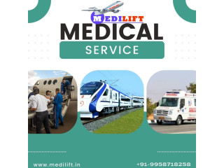 Medilift train ambulance service in Guwahati can be scheduled