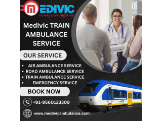 Medivic Train Ambulance Service in Raipur provides Top-class ICU Setup