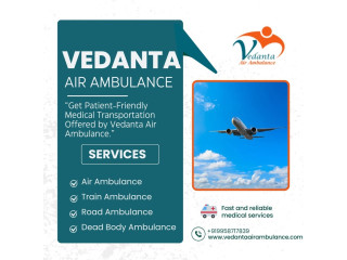 Rapid Air Ambulance with Full Medical Aid from Delhi via Vedanta